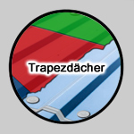 Flachdachbeschichtung auf einem Trapezblechdach.